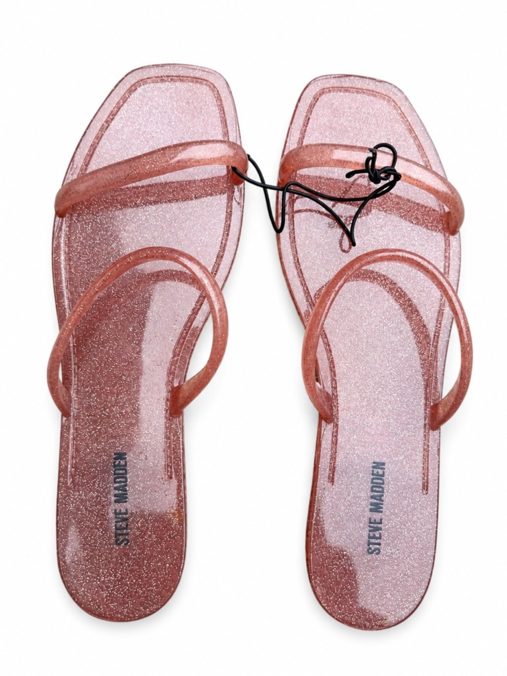 Steve Madden PIKE Jelly Shoes Sandals Pink New Size 7 flat flip flops